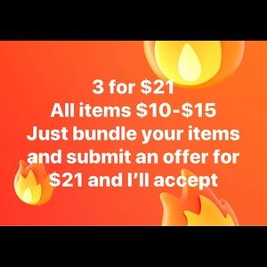 Bundle and save 3 for $21